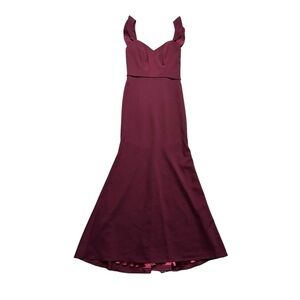 Theia Burgundy/ Maroon Sleeveless Formal Gown US8